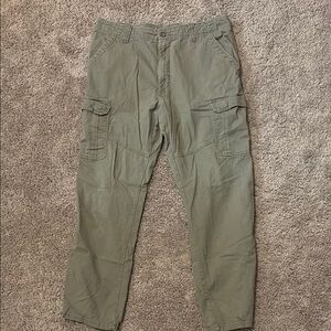 Wrangler Green Cargo Pants Durable Cotton Blend